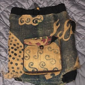 Potato sack drawstring backpack